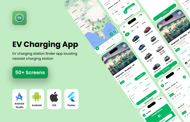 EV Charging Station Finder | Flutter UI KIT
